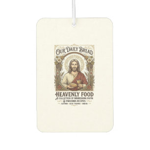 Jesus Cookbook Recipe Card Aesthetic Vintage Shirt Car Air Freshener