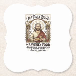 Jesus Cookbook Recipe Card Aesthetic Vintage Shirt Paper Coaster
