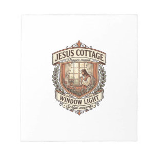 Jesus Cottage Window Light Jesus Cottage Window Li Notepad