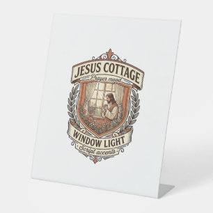Jesus Cottage Window Light Jesus Cottage Window Li Pedestal Sign