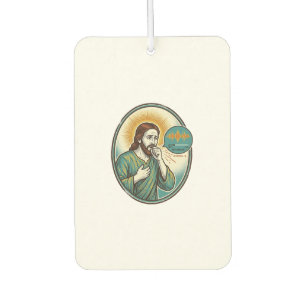 Jesus Coughing Mid Voice Note Audio Message Textin Car Air Freshener