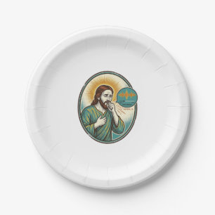 Jesus Coughing Mid Voice Note Audio Message Textin Paper Plate