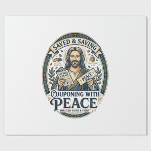 Jesus Coupon Thrift Frugal Shirt Faith Based Desig Wrapping Paper