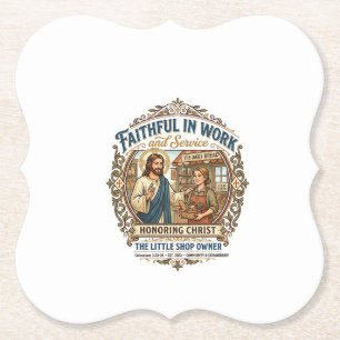 Jesus Craft Seller Etsy Maker Shirt Faith Based De Paper Coaster