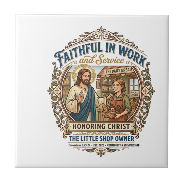 Jesus Craft Seller Etsy Maker Shirt Faith Based De Tile (Front)
