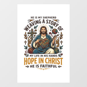 Jesus Crochet Knitting T-Shirt Inspirational Faith