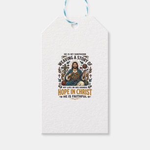 Jesus Crochet Knitting T-Shirt Inspirational Faith Gift Tags
