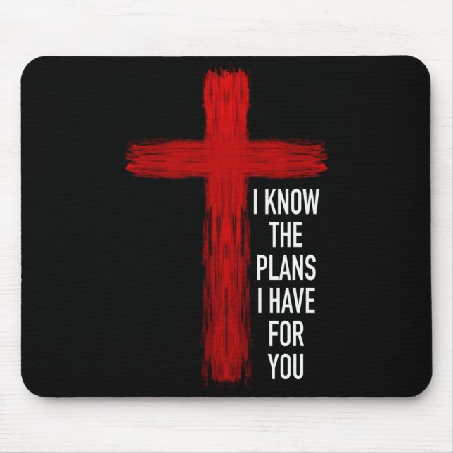 Jesus Cross Bible Verse Christian Long Sleeve  Mouse Pad (Front)