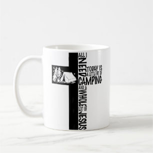 Jesus Cross Camping Christian Blessed Coffee Mug