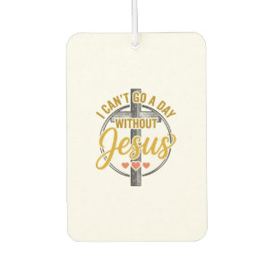 Jesus Cross Christian Typography Shirt Design_1 Car Air Freshener