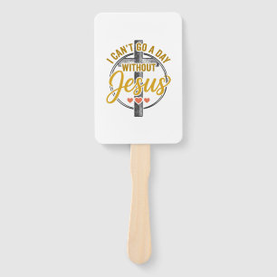 Jesus Cross Christian Typography Shirt Design_1 Hand Fan