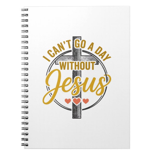 Jesus Cross Christian Typography Shirt Design_1 Notebook (Front)