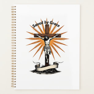 Jesus Cross Faith Vintage Engraving Christian Shir Planner