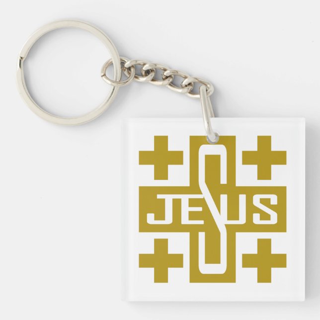 Jesus' Cross Key Ring (Front)
