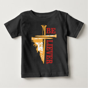 Jesus Cross Nail Design – Powerful Christian Baby T-Shirt