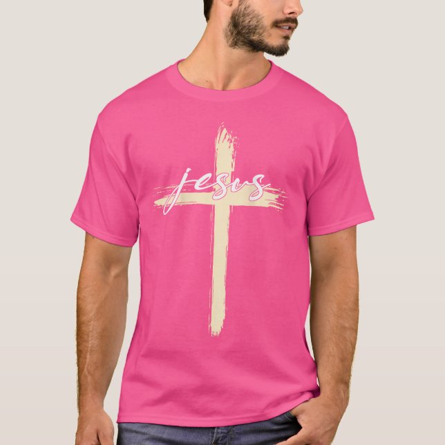Jesus Cross (On Back) T-Shirt (Front)