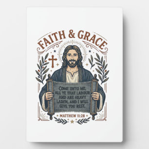 Jesus Cross Stitch Vintage Shirt Christian Graphic Plaque