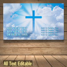 Jesus Cross White Clouds Blue Sky Beaming Easter