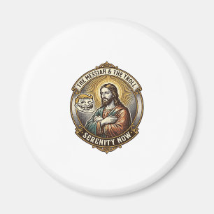 Jesus Crossing Arms Internet Troll Face Emoji Humo Magnet