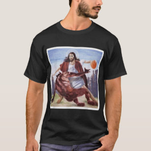 Jesus Crossing Up Satan Basketball  T-Shirt