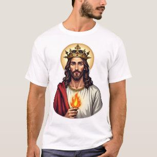 Jesus Crown Flame Vintage Engraving Shirt 2