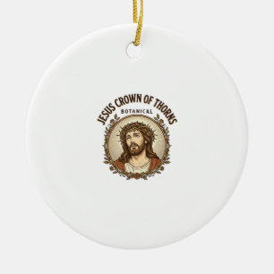 Jesus Crown Of Thorns Botanical Jesus Crown Thorns Ceramic Tree Decoration