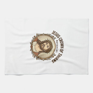 Jesus Crown Of Thorns Botanical Jesus Crown Thorns Tea Towel
