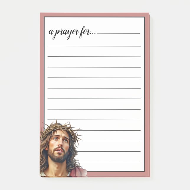 Jesus Crown of Thorns War Room Prayer Post-it Notes (Front)