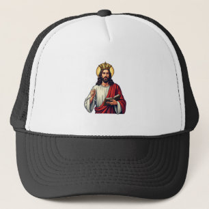 Jesus Crown Scroll Vintage Engraving Shirt 2 Trucker Hat