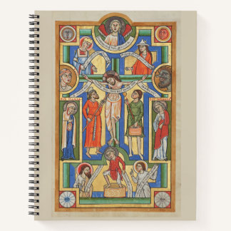 Jesus Crucified Mediaeval illumination Notebook