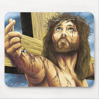 Jesus Crucified Mouse Pad