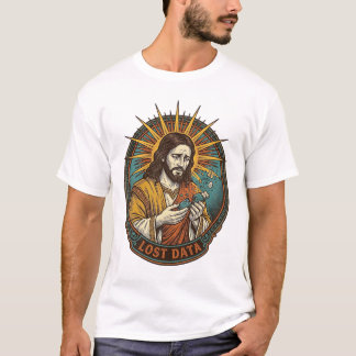 Jesus Crushed USB Flash Drive Lost Data Humor_1 T-Shirt