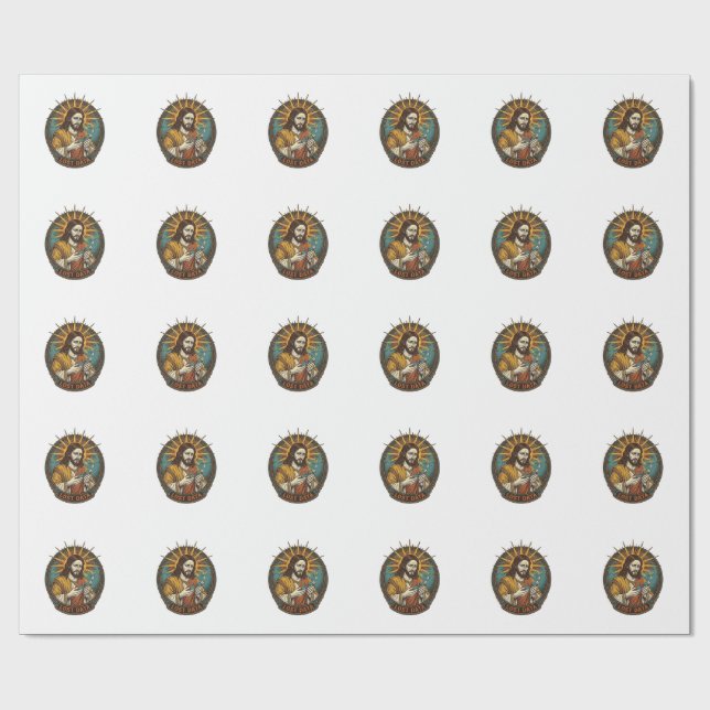 Jesus Crushed USB Flash Drive Lost Data Humor_1 Wrapping Paper (Flat)
