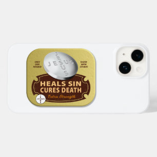 Jesus Cures Heals  Pill Christian Faith Tablet Case-Mate iPhone 14 Case