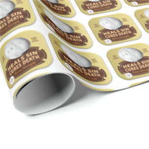 Jesus Cures Pill - Christian Religious Faith Heal Wrapping Paper