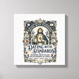 Jesus Dating Christian Relationship Humor Shirt Fa Canvas Print
