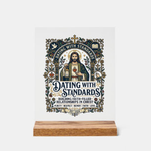 Jesus Dating Christian Relationship Humour Shirt F Acrylic Sign