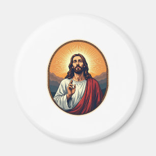 Jesus Dawn Crest Vintage Engraving Shirt Magnet