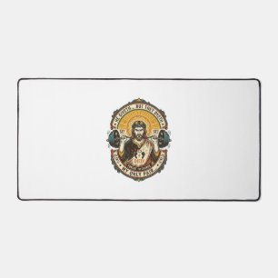 Jesus Dead Headphones Mid Set Silent Workout Gym H Desk Mat