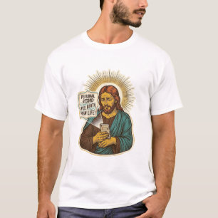 Jesus Dead Phone No Music Heavy Lift Gym Humor_1 T-Shirt