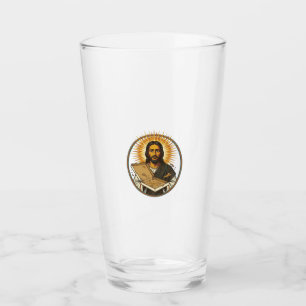 Jesus Deceived By Empty Pizza Box Party Food Humou Glass