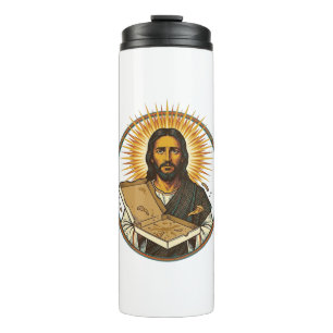 Jesus Deceived By Empty Pizza Box Party Food Humou Thermal Tumbler