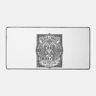 Jesus Declutter Clean Home Shirt Christian Graphic Desk Mat
