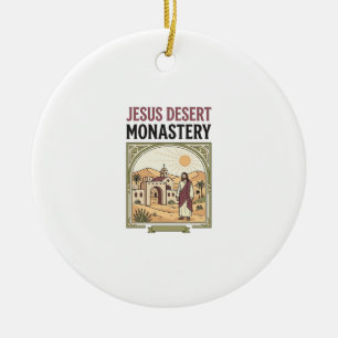 Jesus Desert Monastery Jesus Desert Monastery Chri Ceramic Tree Decoration
