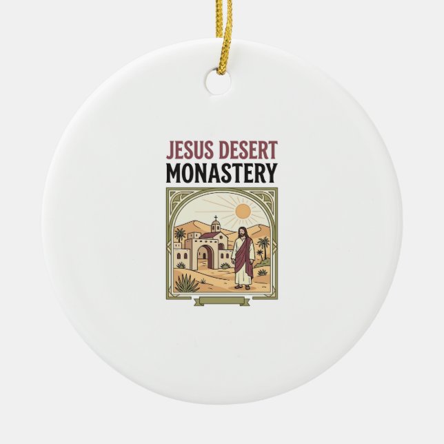 Jesus Desert Monastery Jesus Desert Monastery Chri Ceramic Tree Decoration (Front)