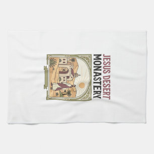 Jesus Desert Monastery Jesus Desert Monastery Chri Tea Towel