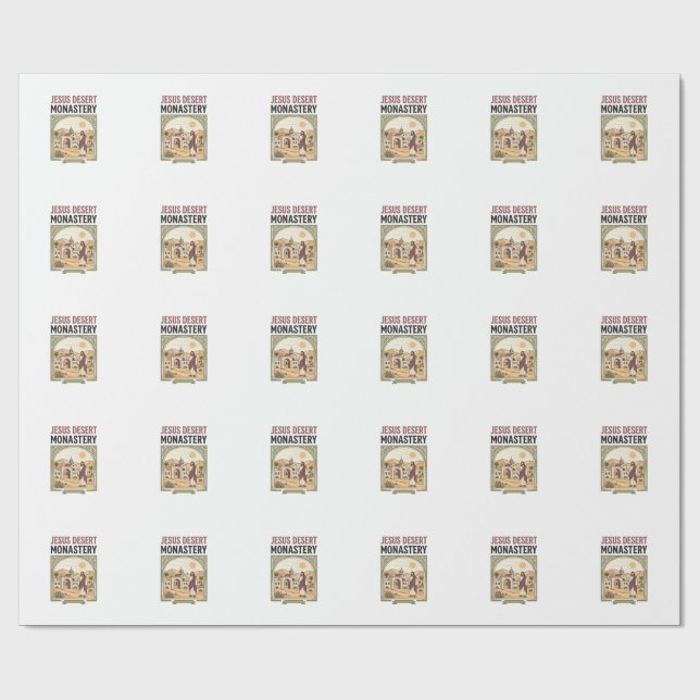 Jesus Desert Monastery Jesus Desert Monastery Chri Wrapping Paper (Flat)