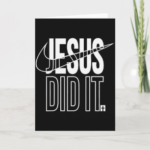 Jesus Did It He Is Risen Christian Religious Cross Card