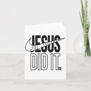 Jesus Did It Religious Cross Christian  Card