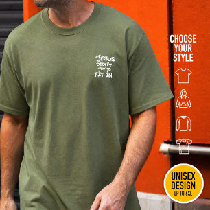Jesus Didnt Try To Fit In Funny Graffiti Grunge T-Shirt